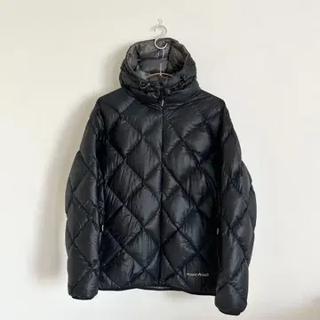 mont-bell 라이트 알파인 다운 후드티 블랙 M 짧은 기장 구 택