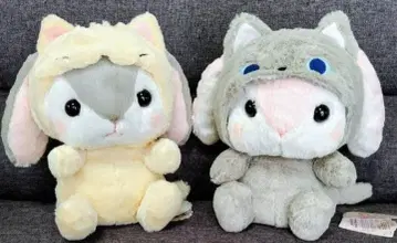 포테우사 롯삐 유루구루 냥코 2 로시안 블루 브라운 태비 고양이 2체