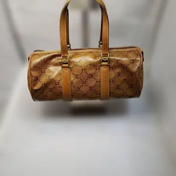 모라비토 브라운 로고 프린트 핸드백 소형