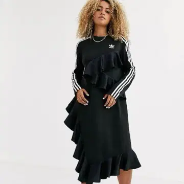 adidas 프릴 블랙 원피스