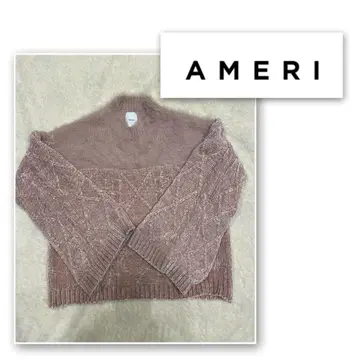 AMERI TWO YARN CABLE KNIT TOP 니트