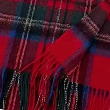 [새상품] 영국 스타일 타탄 체크 패턴 머플러 울 100% 당일 발송