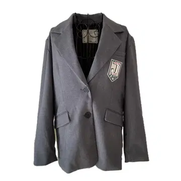 [택 포함 새상품] TINA: JOJUN 와펜 포함 블레이저 그레이 M