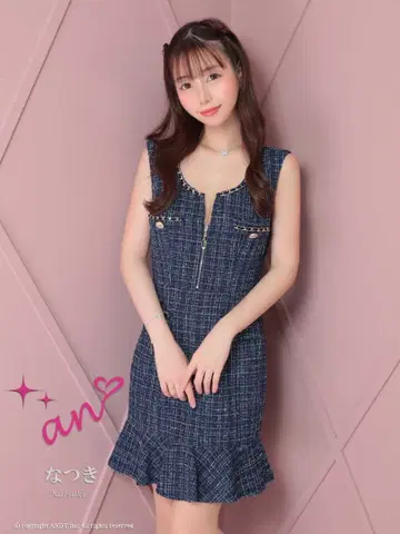 an 무릎 기장 트위드 드레스