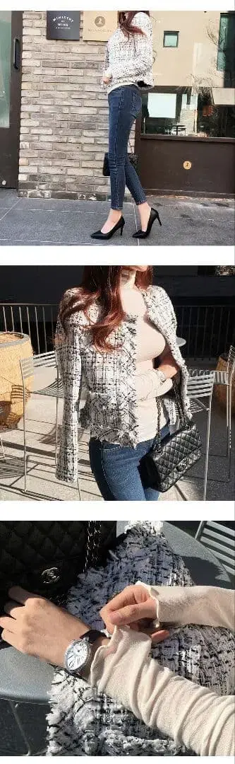 MINAGRAM 노카라 자켓 화이트