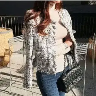 MINAGRAM 노카라 자켓 화이트