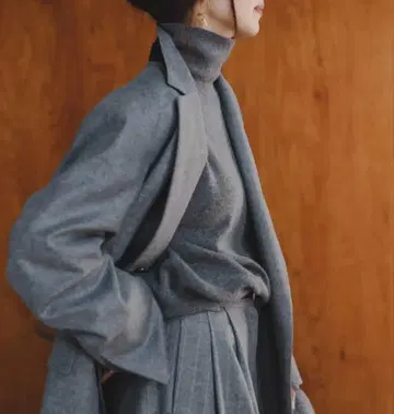 데레스 deres 13th 라이트 그레이 코트 자켓