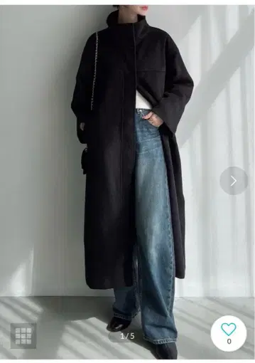 메일 (Meiru) 스탠드 카라 롱 코트 미사용