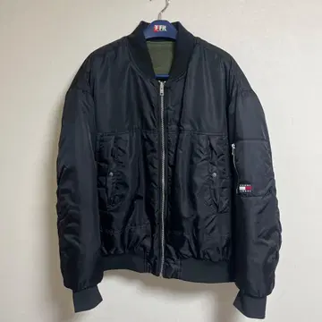 TOMMY JEANS 블랙 MA-1 자켓 M