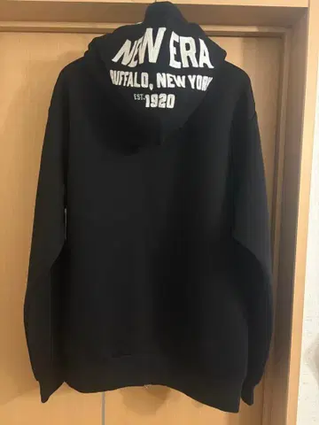 미사용 NEW ERA 블랙 zip 후디 XL