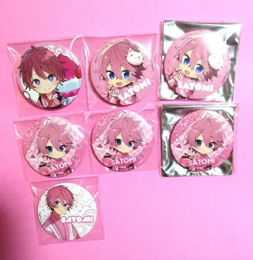 사토미군 스토푸리 Summer 등신 데포 캔 배지 7개 세트