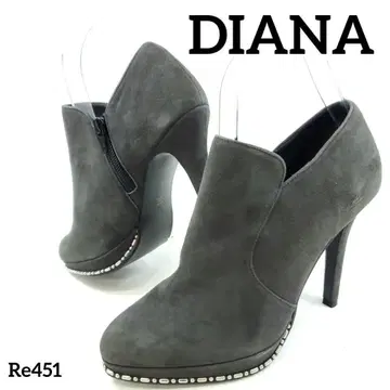 다이애나 새상품 숏부츠 부티 사이드 지퍼 스터드 23cm