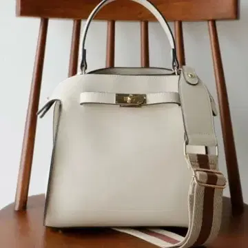 [ 새상품급 ] 비타페리체 아이보리 원핸들 2way 토트백 ( S )