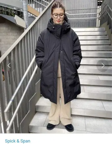 스픽 앤 스팬 발수 후디드 다운 코트 36 블랙