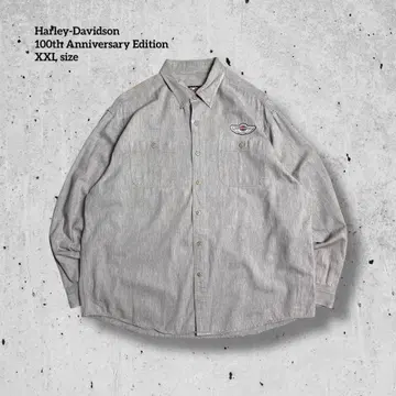 Harley-Davidson 100주년 기념 셔츠 긴팔 XXL 양면 자수