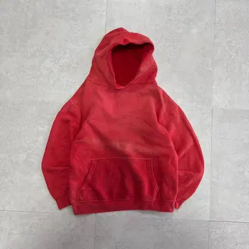 50s 60s 선 페이드 후드티 맨투맨 빨간색 빈티지