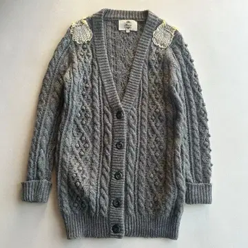 Kaon 카온 니트 가디건 그레이 펄 장식