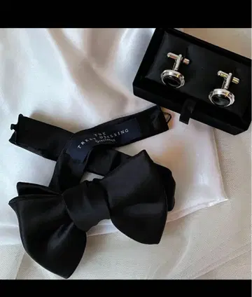 THE TREAT DRESSING 커프스 나비 넥타이 포켓 치프 세트