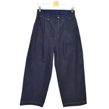 BEAMS Lights 딥 플리츠 와이드 네프 데님 팬츠