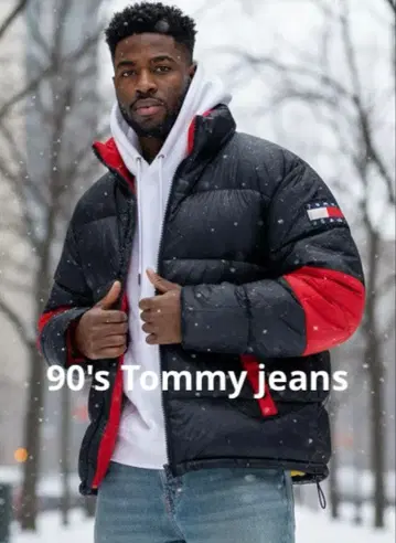 90's TOMMYJEANS 다운 자켓