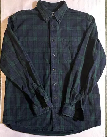 아웃도어 L.L.Bean 플란넬 셔츠 다크 그린 네이비 체크