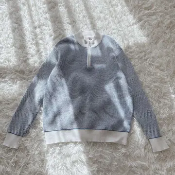 DOCLASSE 텍스처 니트 하프 지퍼