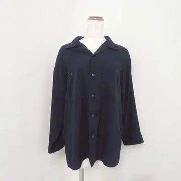 글로벌 워크 긴팔 심플 셔츠 자켓 네이비 ( S )