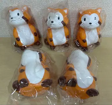 레트로 아라이구마 라스칼 라스칼 소프트 비닐 저금통 5개 당시 물품