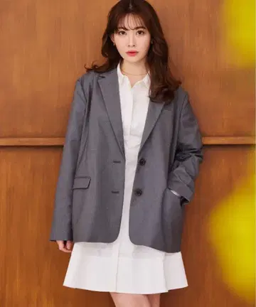 하립투 Twill Oversized Jacket 그레이