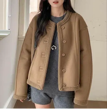 다크 엔젤 리버서블 보아 페이크 무스탕 자켓