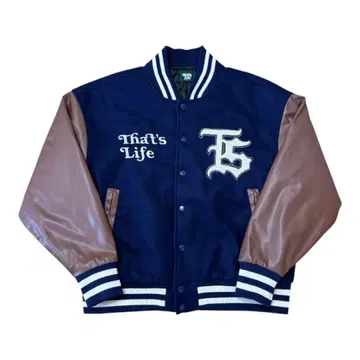 That's Life 바시티 자켓 네이비/브라운