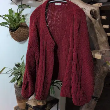 GYDA 버건디 케이블 니트 가디건 F 가격 인하했습니다!