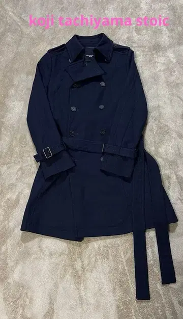 네이비 코트 koji tachiyama stoic 트렌치코트