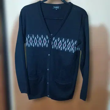 블랙 다이아몬드 무늬 가디건 M