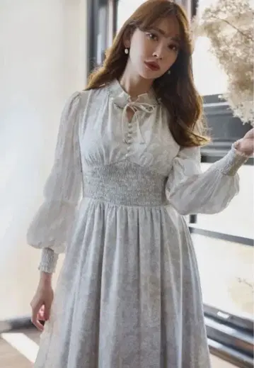 Herlipto Winter Floral Long-sleeve Dress