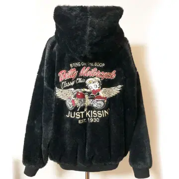 베티짱 BettyBoop 복슬복슬 후드티 L