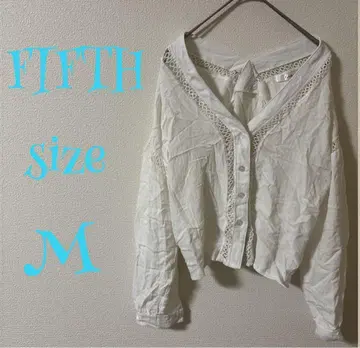 FIFTH 화이트 레이스 셔츠 M 사이즈