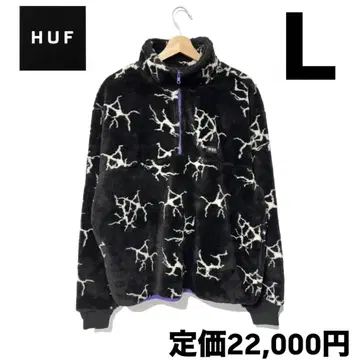 새상품 HUF 하프 지퍼 플리스 자켓 L