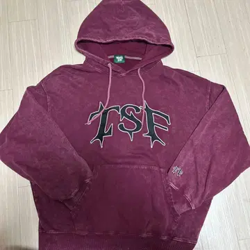 that's life TSF 로고 후드티 버건디