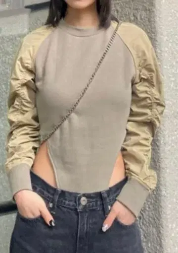 moussy MA-1 DOCKING 바디수트 긴팔 티셔츠 마우지