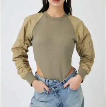 moussy MA-1 DOCKING 바디수트 긴팔 티셔츠 마우지