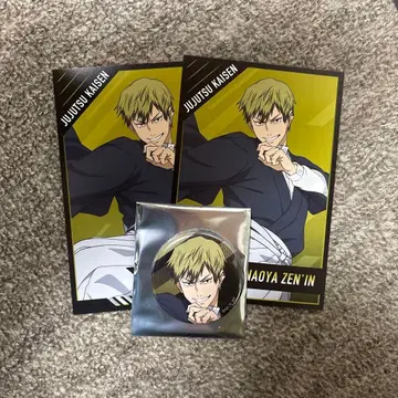 주술회전 젠인 나오야 캔뱃지 & 엽서 3종 세트