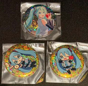 하츠네 미쿠 히로하코 히로사키 사과 캔뱃지 하츠네 미쿠 3종