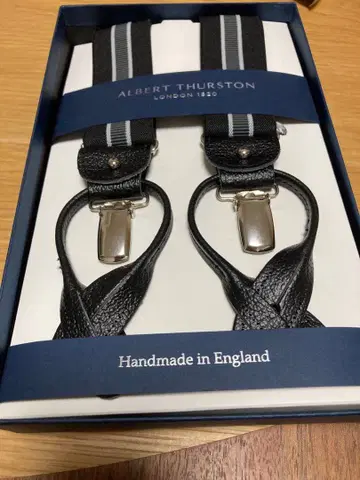 ALBERT THURSTON 그레이 라인 x 블랙 서스펜더