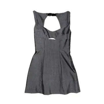 fetico OPEN-BACK BUSTIER MINI DRESS GREY