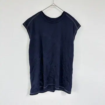 슬리브리스 T셔츠 [ M ] 네이비 캐주얼 데일리 여름