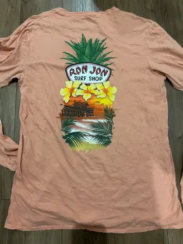 론존 올드 서프 T셔츠 기무라 타쿠야 소매 프린트