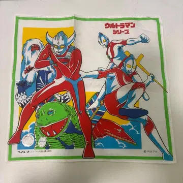 울트라맨 시리즈 미사용 레트로 손수건 면 100%