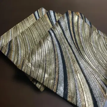 후쿠로 오비 육통 금은사 유수문 스즈노야 후리소데