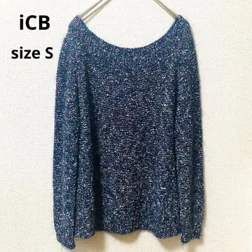 [ iCB ] 믹스 니트 믹스 컬러 로우 게이지 컬러풀 스웨터 모헤어